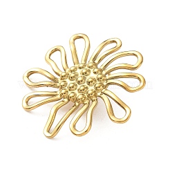 304ステンレスペンダント  花  43.5x45x12.5mm  穴：8mm&nbsp;STAS-C144-03A-G