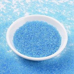 MIYUKIラウンドロカイユビーズ  日本製シードビーズ  （rr148)透明アクア  11/0  2x1.3mm  穴：0.8mm  約1100PCS /ボトル  10 G /ボトル&nbsp;SEED-JP0008-RR0148