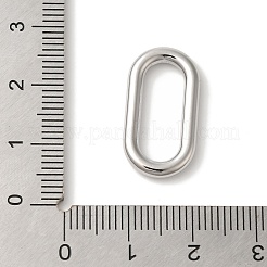 変色しない304ステンレススチール製リンクリング  オーバル  ステンレス鋼色  22x12x2.5mm  内径：17x6mm&nbsp;STAS-Z086-04P