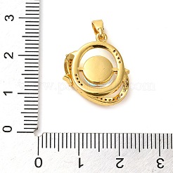 Brass Micro Pave Cubic Pendants&nbsp;KK-M099-03G