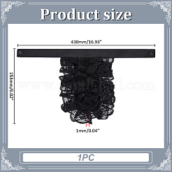 布製の首輪  レトロなレースの襟  DIY 衣料品  ブラック  430x153x1mm&nbsp;DIY-WH0622-506B