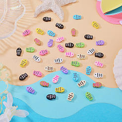 44Pcs 11 Colors Fish Spray Painted Alloy Enamel Beads&nbsp;FIND-TA0010-35