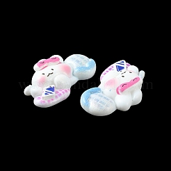 Opaque Cute Bunny Cabochons&nbsp;CRES-O006-14C
