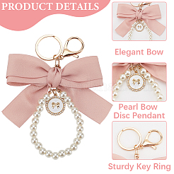 4Pcs 4 Styles ABS Imitation Pearl Beads Pendant Decorations&nbsp;AJEW-GF0010-65