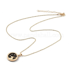 Alloy Rhinestone Pendant Necklaces&nbsp;NJEW-H306-A02-G