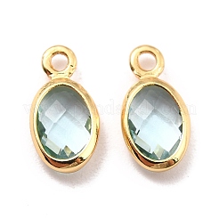 Eco-Friendly Brass with Glass Pendants&nbsp;KK-K268-01E