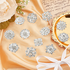 Rhinestone Brooch with Alloy Findings&nbsp;JEWB-WH0020-01