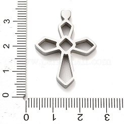 304ステンレスペンダント  クロス  ステンレス鋼色  30.5x23.5x4mm  穴：3mm&nbsp;STAS-B111-03P