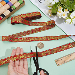 Ethnic Style Embroidery Polyester Ribbons&nbsp;OCOR-WH0109-042A-01