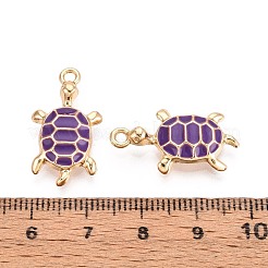 Alloy Enamel Pendants&nbsp;PALLOY-T092-26G-05