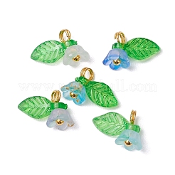 11Pcs Transparent Acrylic Flower Pendants&nbsp;PALLOY-JF03585