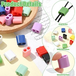 40Pcs 10 Colors ABS Plastic Slide Charms&nbsp;MACR-CJ0002-47