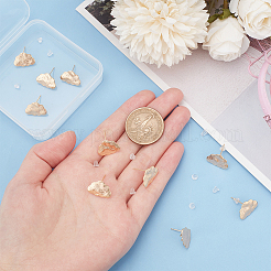 10Pcs Cloud Shape Brass Stud Earring Findings&nbsp;EJEW-BC0001-13