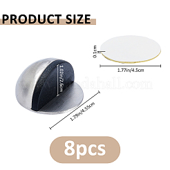 ステンレス製ドアストッパー8個  衝突防止フロアストップホルダー  半円  ステンレス鋼色  45x45.5x26mm&nbsp;FIND-FH0017-84D