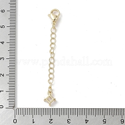 Brass Micro Pave Clear Cubic Zirconia Chain Extender&nbsp;KK-G491-52D-G