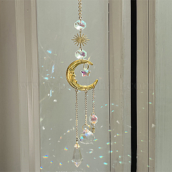 1Pc Glass Teardrop Big Pendant Decorations&nbsp;HJEW-LP0002-57