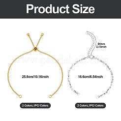2 Sets 2 Styles 304 Stainless Steel Bar Link Chain Bracelet Making&nbsp;AJEW-TA0001-77