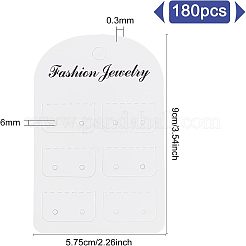 ディスプレイアクセサリー台紙  ピアスに使用  長方形  ホワイト  9x5.75x0.03cm  穴：6mm&nbsp;CDIS-FG0001-46