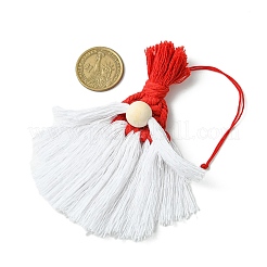 Handmade Macrame Cotton Santa Claus Pendant Decoration&nbsp;HJEW-JM02710