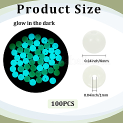 100Pcs Synthetic Luminous Stone Beads Strands&nbsp;G-SP0001-44A
