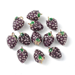 Brass Enamel Charms&nbsp;KK-G462-33LG