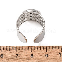 304 Stainless Steel Cable Chain Cuff Ring Components&nbsp;SA-CBA94B1-01P-03