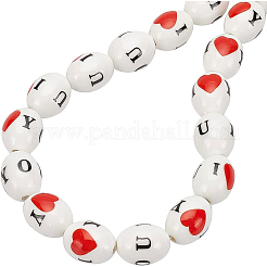 Handmade Porcelain Ceramic Beads Strands&nbsp;PORC-BC0001-05