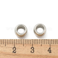 合金ヨーロピアンビーズ  大穴ビーズ  カドミウムフリー＆鉛フリー  ロンデル  プラチナ  7.5x4.5mm  穴：4.5mm  約1639個/1000g&nbsp;TIBE-P003-20P