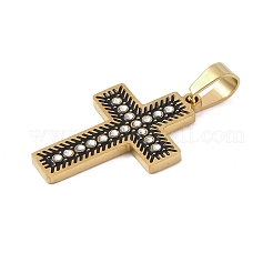 Ion Plating(IP) 304 Stainless Steel Enamel Rhinestone Pendants&nbsp;STAS-Q325-05K-G