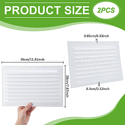 Aluminum Rectangle Wall Vent Grille Cover&nbsp;AJEW-WH0410-220B-01