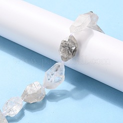 ラフ原石の天然の石英ビーズ連売り  ナゲット  19~24x15~17x11~13mm  穴：0.8mm  約18~19個/連  16.73''（42.5センチメートル）&nbsp;G-G010-19-01