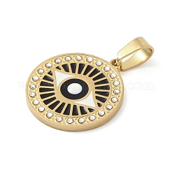Ion Plating(IP) 304 Stainless Steel Enamel Rhinestone Pendants&nbsp;STAS-Q325-03A-G