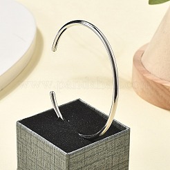 304 Stainless Steel Cuff Bangles for Women Men&nbsp;STAS-B082-08P