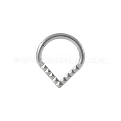 304ステンレススチールフープノーズリング  ステンレス鋼色  V字  内径：8mm  ピン：1.2mm&nbsp;WG6D581-01