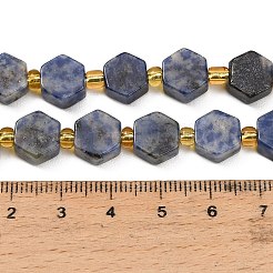 Natural Blue Spot Jasper Beads Strands&nbsp;G-F833-B16-01