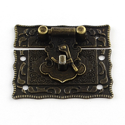 Wooden Box Lock Catch Clasps&nbsp;X-IFIN-R203-49AB