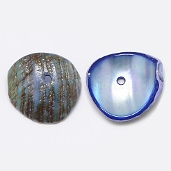 染色天然スパイラルシェルチップビーズ  シェルの破片  藤紫色  10~20x6~15mm  穴：1mm  約70個/50g&nbsp;X-SHEL-A003-B01