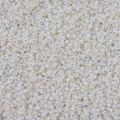 MIYUKIラウンドロカイユビーズ  日本製シードビーズ  （rr551)金箔裏地オパール  8/0  3mm  穴：1mm  約422~455PCS /ボトル  10 G /ボトル&nbsp;SEED-JP0009-RR0551