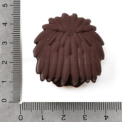 食品グレードの環境に優しいシリコーン焦点ビーズ  ハリネズミ  ハリネズミ  34x33x25mm  穴：2mm&nbsp;SIL-C009-04