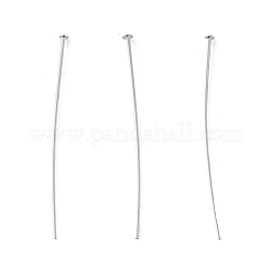 真鍮製Tピン  鉛フリー＆カドミウムフリー＆ニッケルフリー  銀  25x0.9mm  ヘッド：1.5mm  19ゲージ&nbsp;KK-H258-07B-S