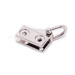 アイロンバッグハンガーバックル  ネジ付き  バッグ交換用アクセサリー  プラチナ  1.3x1.9x0.65cm  穴：2mmと7x6mm  内径：0.35のCM&nbsp;FIND-WH0082-67C