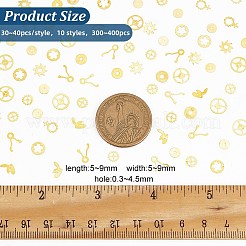 300~400Pcs 10 Style Brass Cabochons&nbsp;MRMJ-OC0003-83