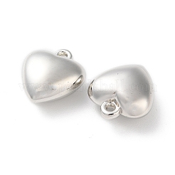 CCBプラスチックペンダント  ハートチャーム  プラチナ  21x19x10mm  穴：1.8mm&nbsp;CCB-C001-09F-P