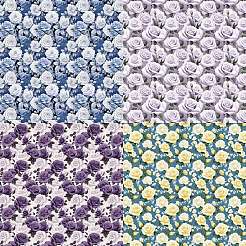 スクラップブックペーパーパッド  DIYアルバムスクラップブック用  背景紙  日記の装飾  花  152x152x0.2mm  2個/スタイル&nbsp;LS-DIY-H177-02H