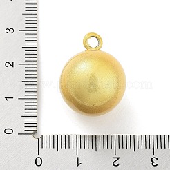 真鍮製ベルペンダント  水琴鈴(すいきんすず)  ラウンドチャーム  ゴールド  22x17mm  穴：2.7mm&nbsp;KK-NH0001-02G