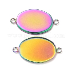 Ion Plating(IP) 304 Stainless Steel Cabochon Connector Settings&nbsp;STAS-H394-01MC