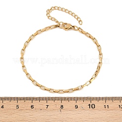 201 Stainless Steel Rectangle Link Chain Bracelets for Women&nbsp;BJEW-G767-01C-G