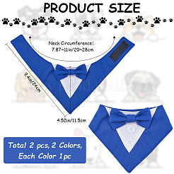 2Pcs 2 Styles Polyester Pet Handkerchi&nbsp;AJEW-CP0008-69A