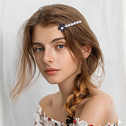 亜鉛合金、鉄、樹脂製のワニ口ヘアクリップ  女性と女の子のためのヘアアクセサリー  ブラック  21~86x16~77.5x4~21mm&nbsp;PHAR-SP0001-05