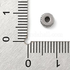 316サージカルステンレスビーズ  コラム  アンティークシルバー  5x2.5mm  穴：1.8mm&nbsp;STAS-S173-12AS
